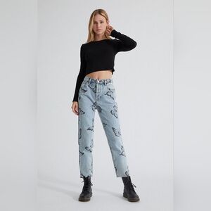 Pac Sun | Eco Butterfly High Rise Buttonfly Jeans Raw Hem - Size: 27